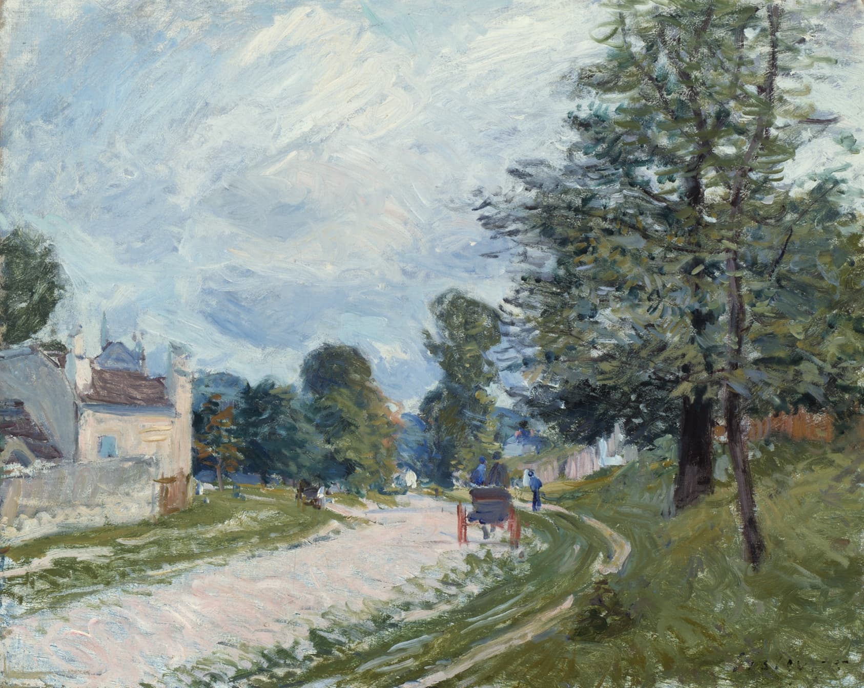 A work made of oil on canvas.