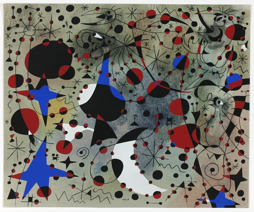 A work made of pochoir on paper.