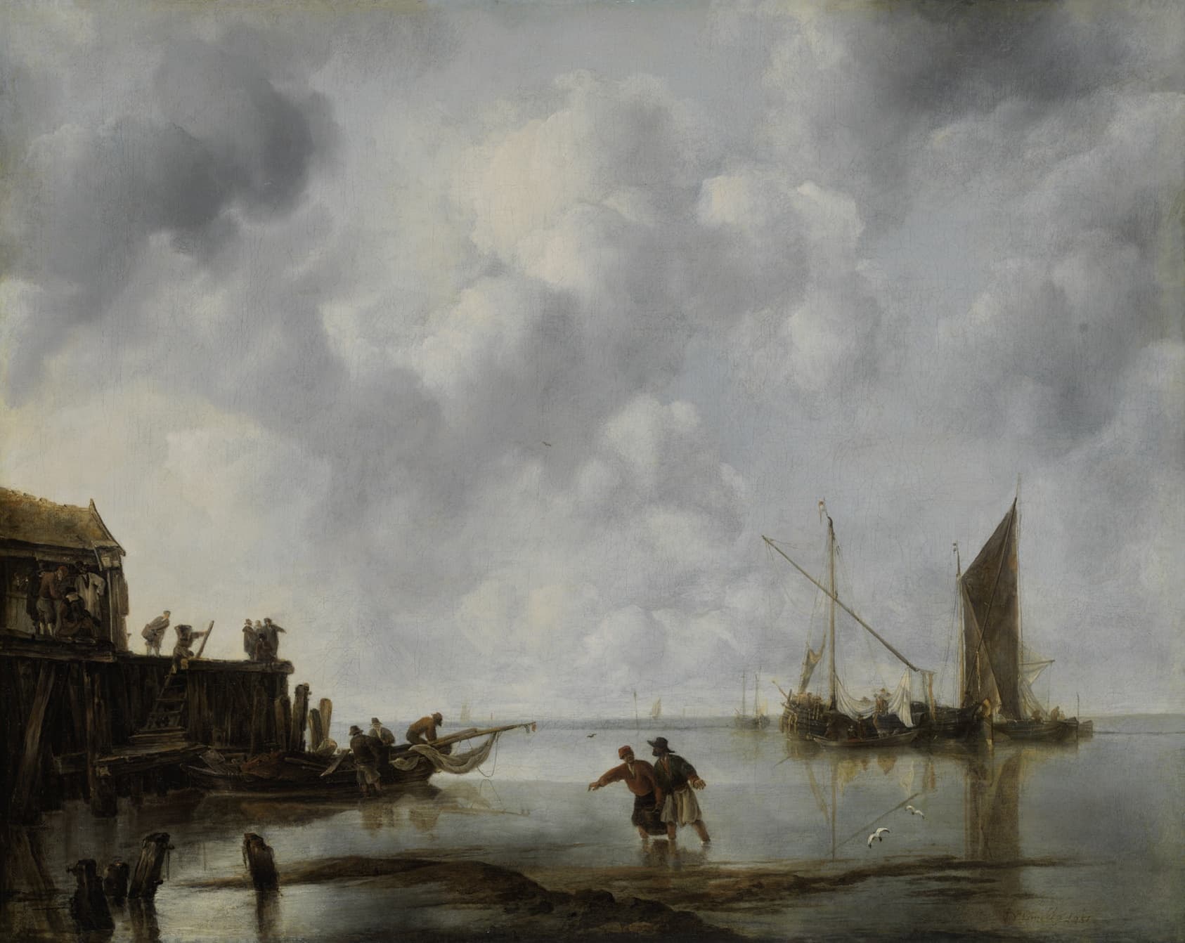 A work made of oil on canvas.