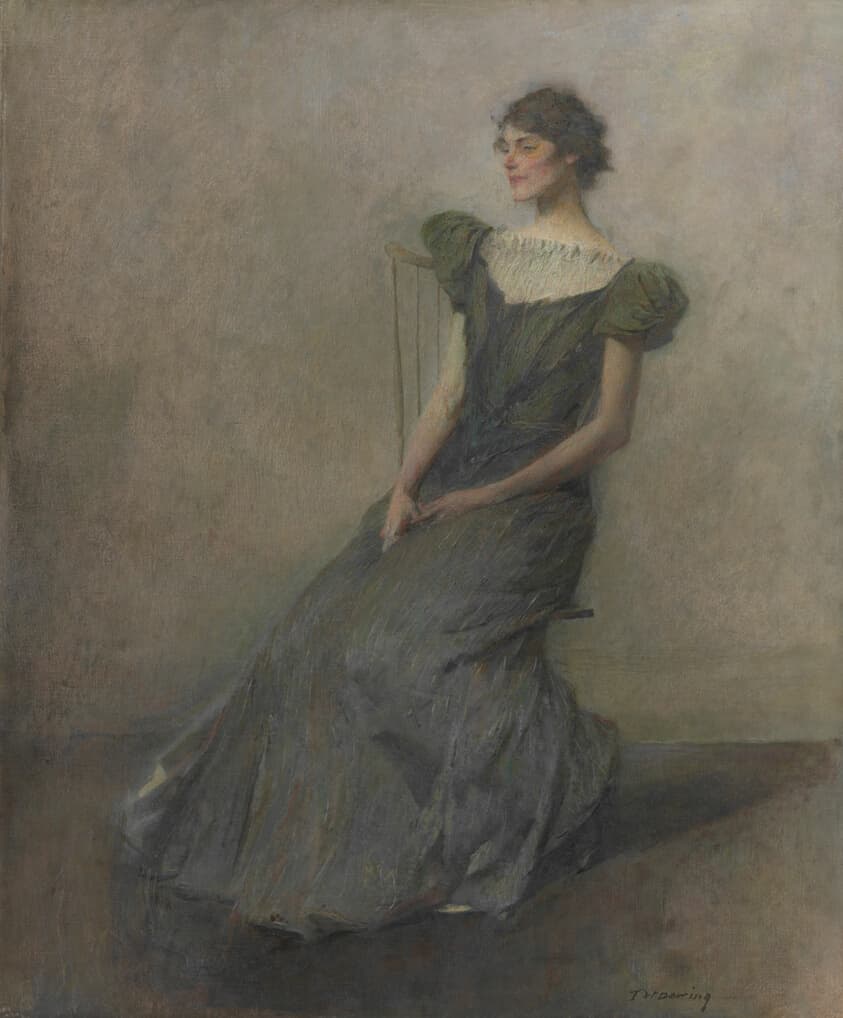 A work made of oil on canvas.